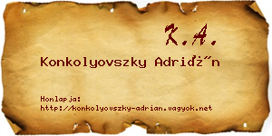 Konkolyovszky Adrián névjegykártya
